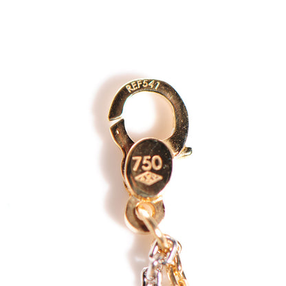 Louis Vuitton 18K Yellow White Gold Two Heart Monogram Charm 3 of 10