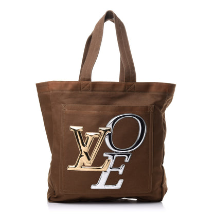 Louis Vuitton Canvas Miroir Thats Love LVOE Tote Kaki 1 of 11
