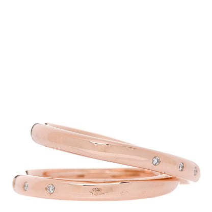 Hermes 18K Rose Gold Diamond Vertige Coeur Ring 54 7 3 of 6