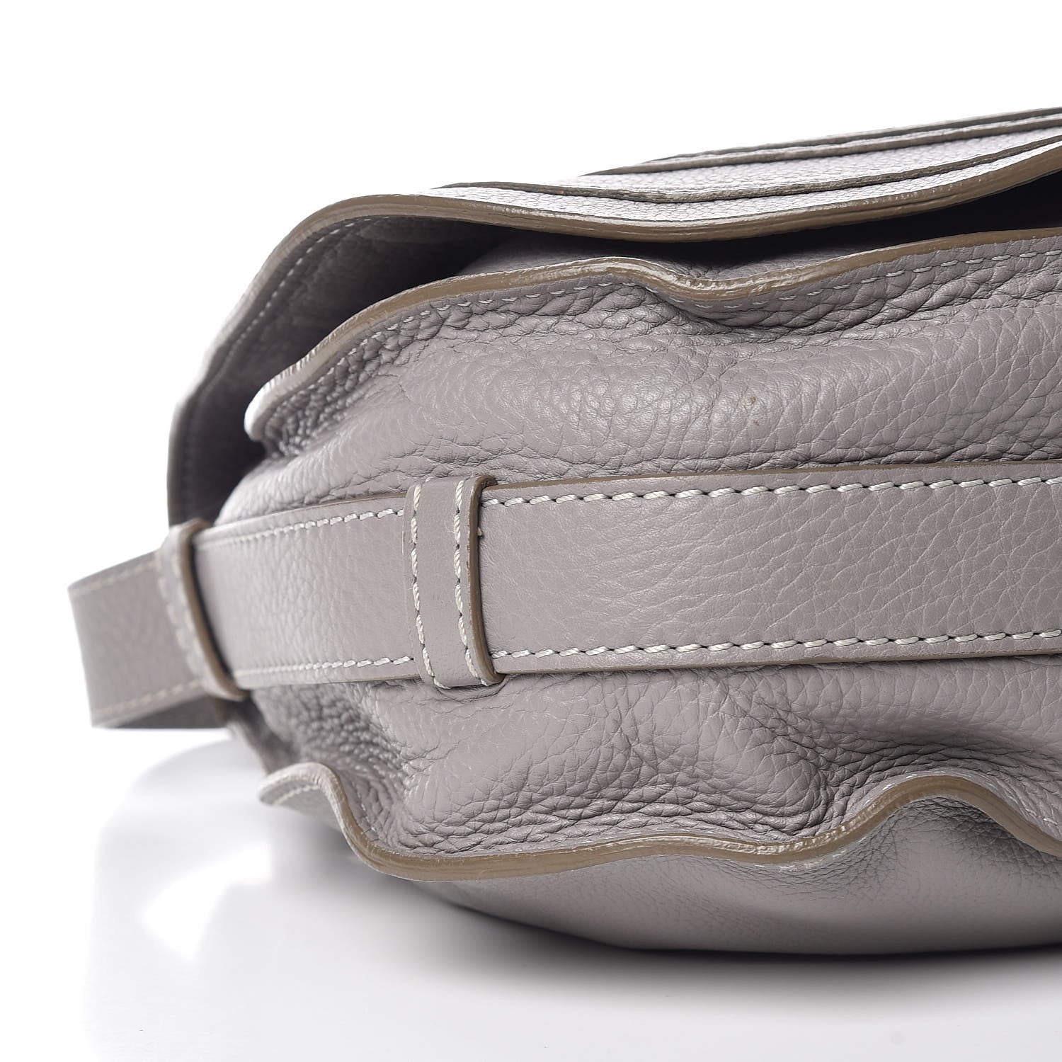 Chloe Calfskin Medium Marcie Round Crossbody Bag Cashmere Grey 8 of 12