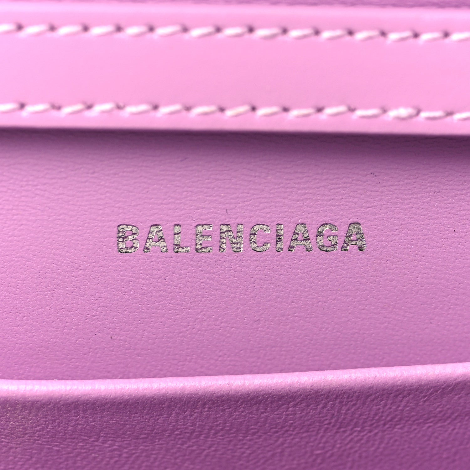 Balenciaga Shiny Box Calfskin Tonal B Hourglass Stretch Sling Shoulder Bag Lilac 6 of 10