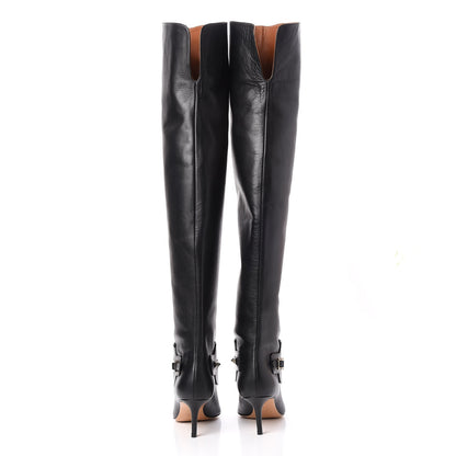 Valentino Garavani Calfskin Rockstud Over The Knee Boots 36.5 Black 4 of 7
