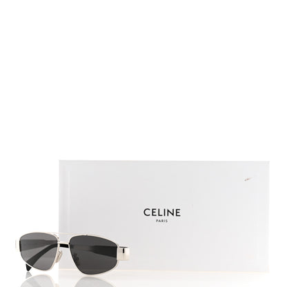 Celine Metal Triomphe 03 Sunglasses CL40281U Silver Smoke 7 of 7