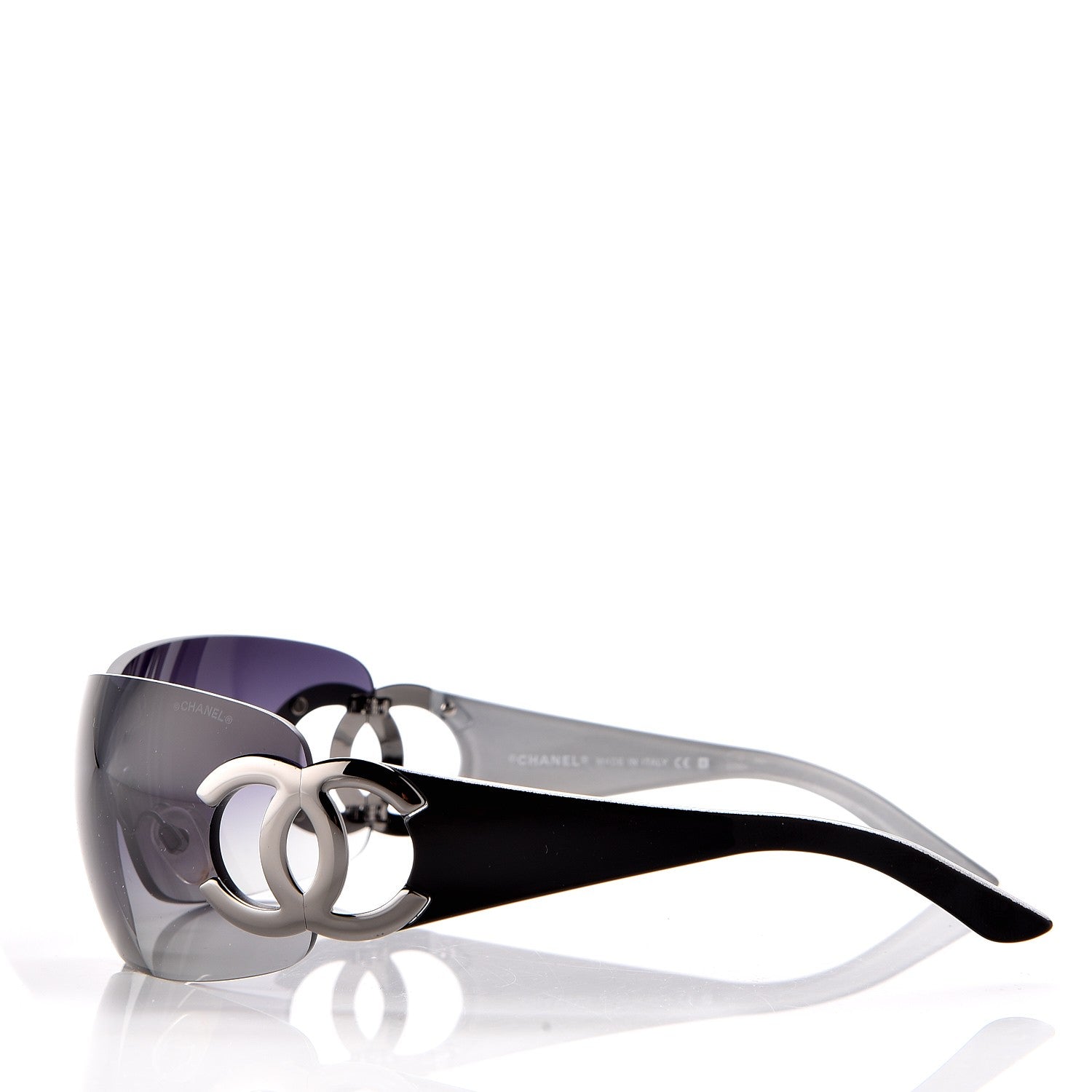 Chanel Frameless CC Logo Sunglasses 4125 Black 2 of 7