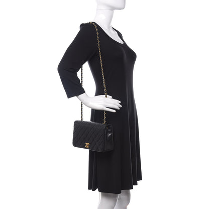 Chanel Lambskin Quilted Small Single Flap Bag Black 2 of 11