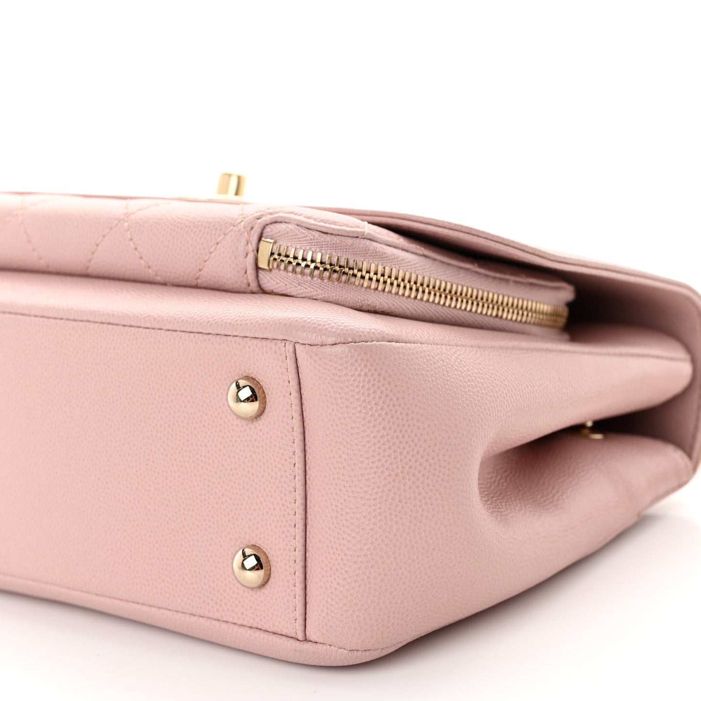 Caviar Quilted Small Business Affinity Flap Light Pink