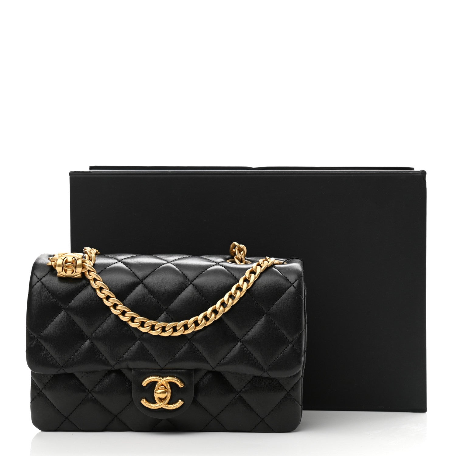 Chanel Lambskin Quilted Small Pillow Crush Flap Black 11 of 11