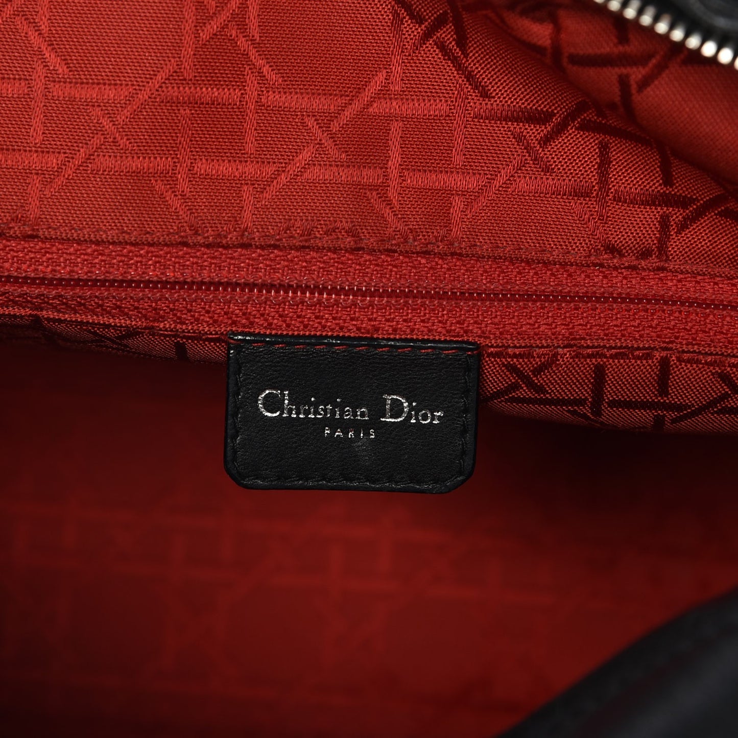 Lambskin Cannage Large Lady Dior Black