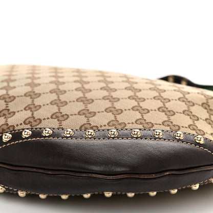 Gucci Monogram Web Studded Pelham Shoulder Bag Dark Brown 10 of 10