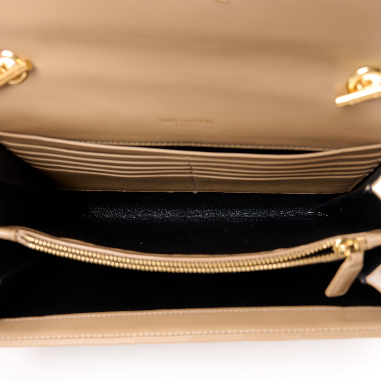 Saint Laurent Lambskin Matelasse Monogram Vicky Chain Wallet Peru 5 of 10