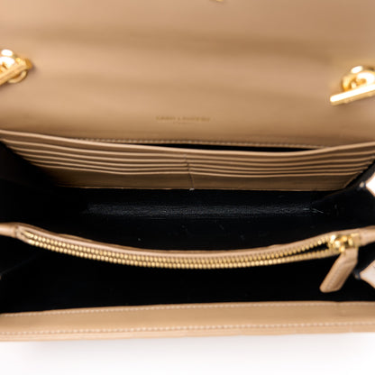 Saint Laurent Lambskin Matelasse Monogram Vicky Chain Wallet Peru 5 of 10