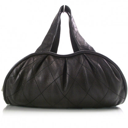 Chanel Leather Quilted Bowler Black 1 of 10
