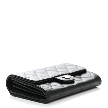 Chanel Caviar Quilted Medium Flap Wallet Black 4 of 9