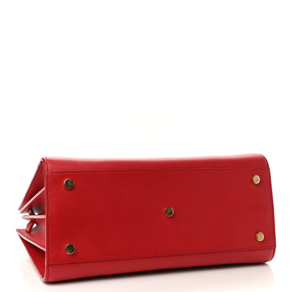Saint Laurent Calfskin Small Sac De Jour Vermillion 4 of 9