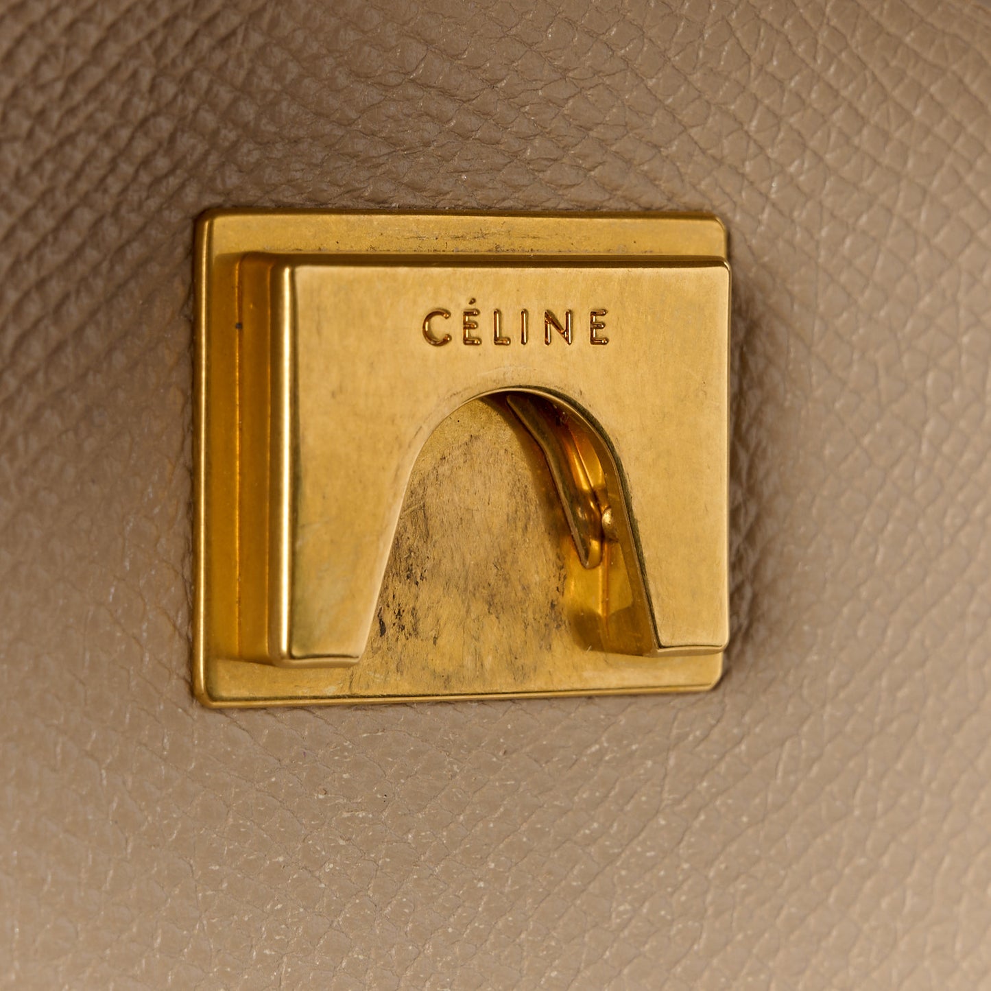 Grained Calfskin Micro Belt Bag Light Taupe