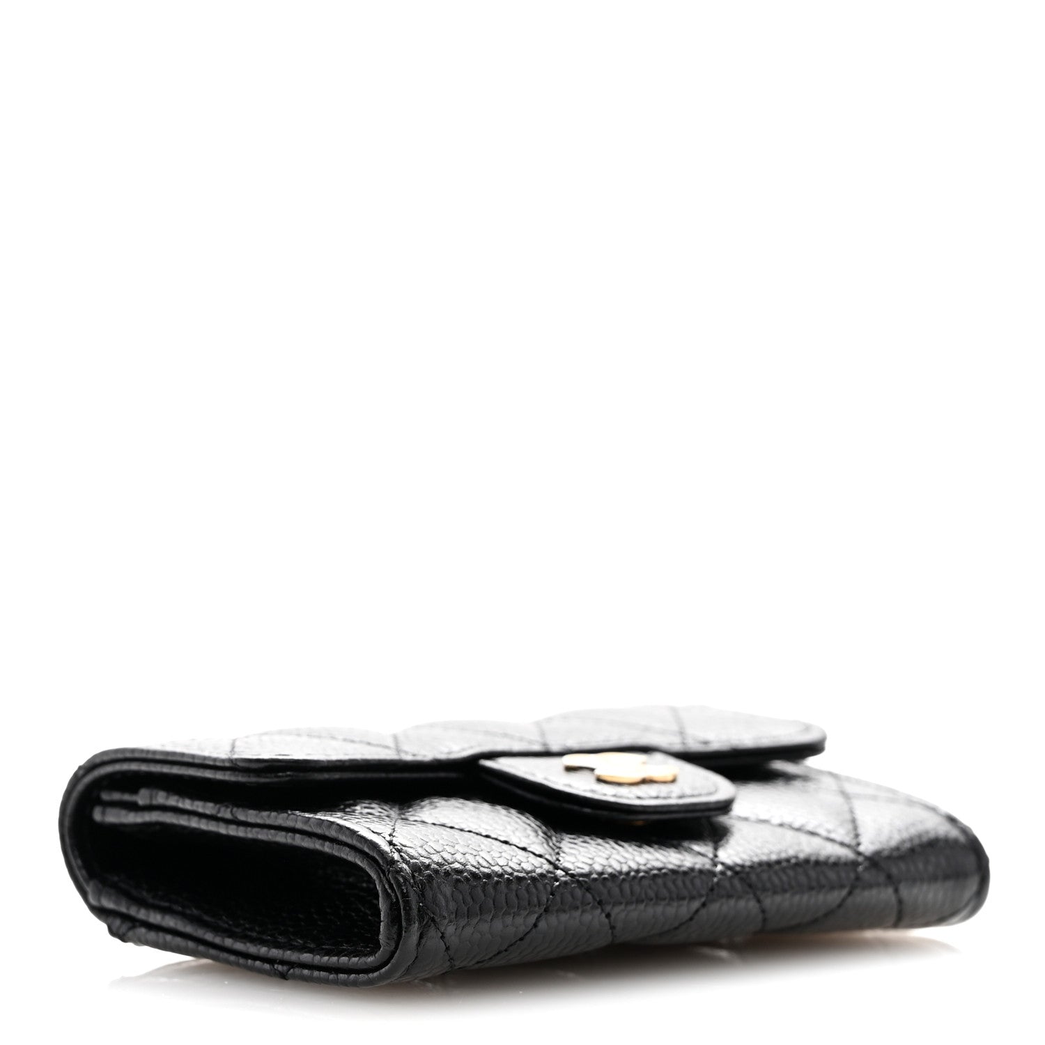 Chanel Caviar Quilted Flap Card Holder Wallet Black 4 of 9