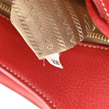 Prada Vitello Daino Pushlock Tote 7 of 12