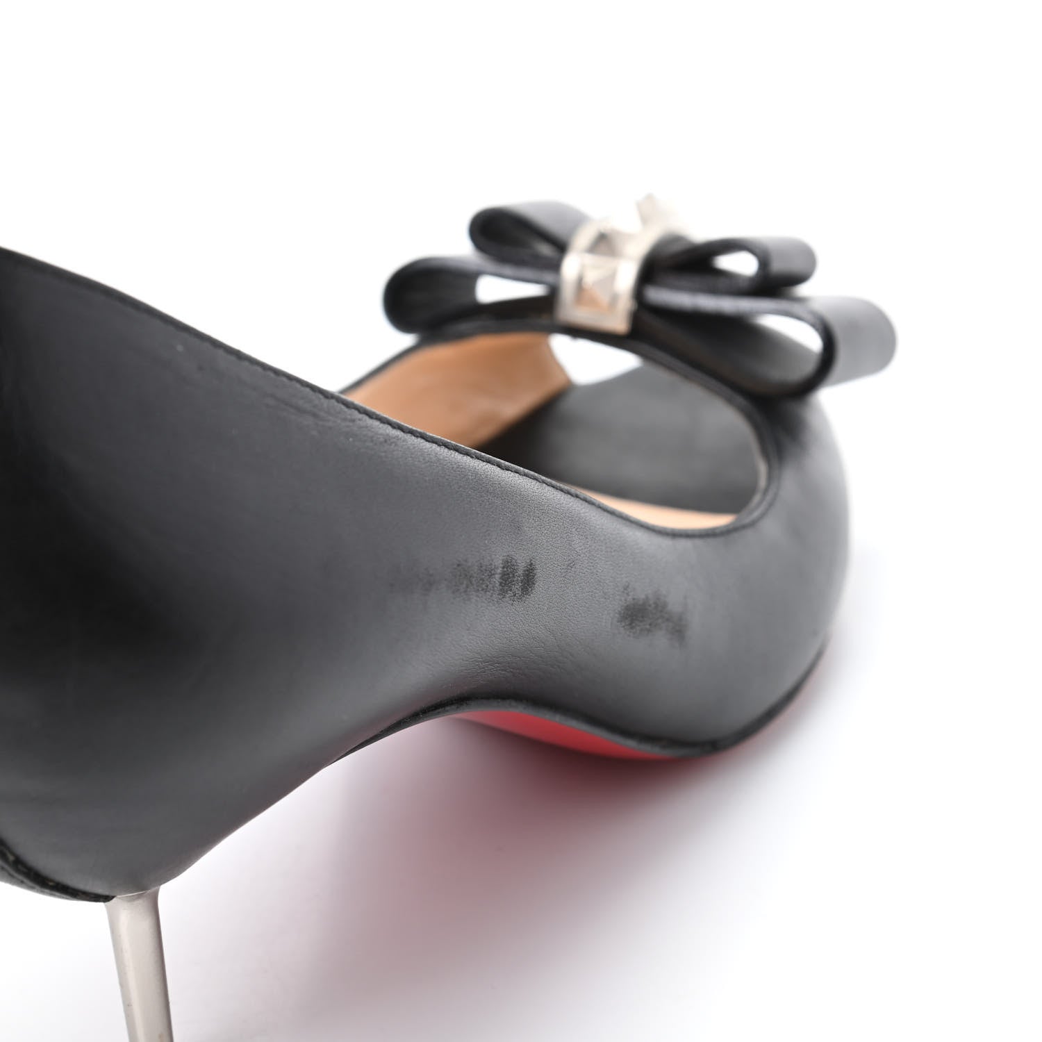 Christian Louboutin Calfskin VIP Couche Nodo 45 Pumps 36.5 Black Silver 12 of 12