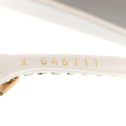 Chanel Lambskin CC Heart Chain Sandals 37.5 White 7 of 8