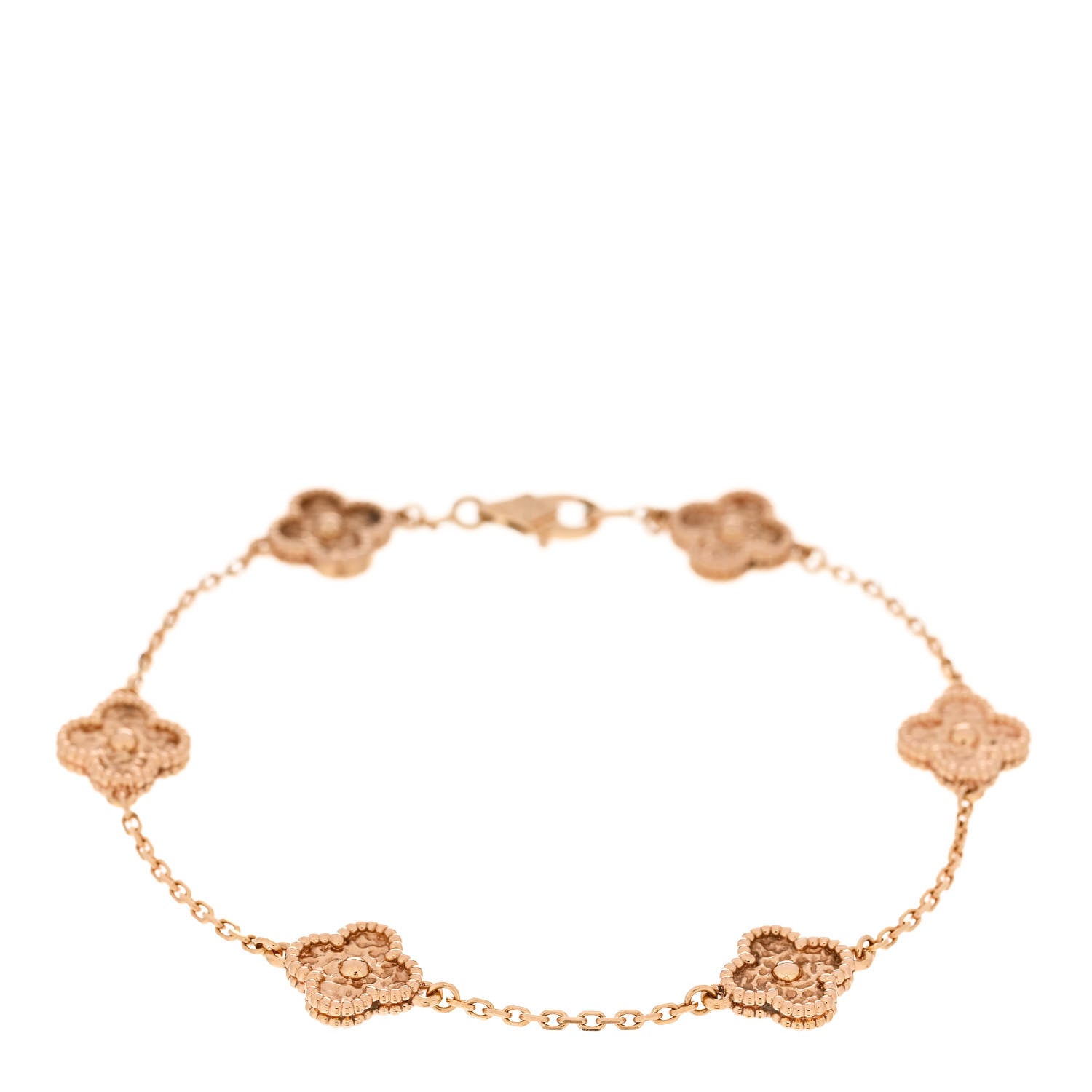 Van Cleef & Arpels 18K Rose Gold 6 Motifs Sweet Alhambra Bracelet 1 of 5