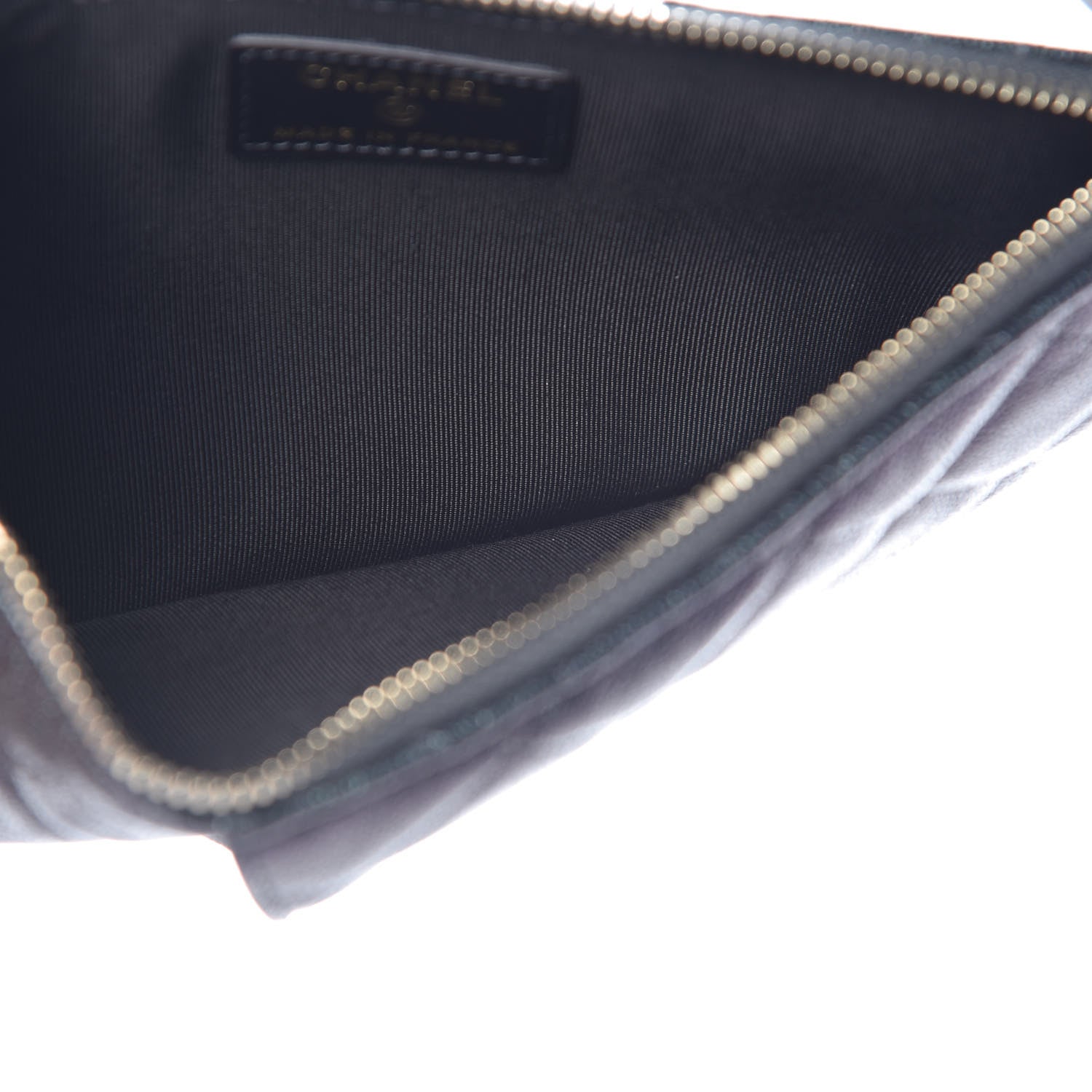 Chanel Iridescent Caviar Quilted Classic Flat Wallet Pouch Black 5 of 8