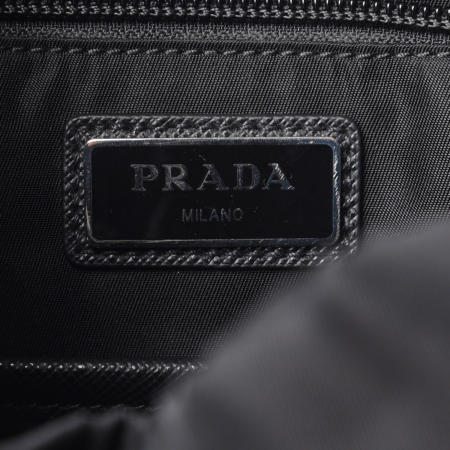Prada Technical Nylon Saffiano Double Buckle Backpack Black 6 of 10