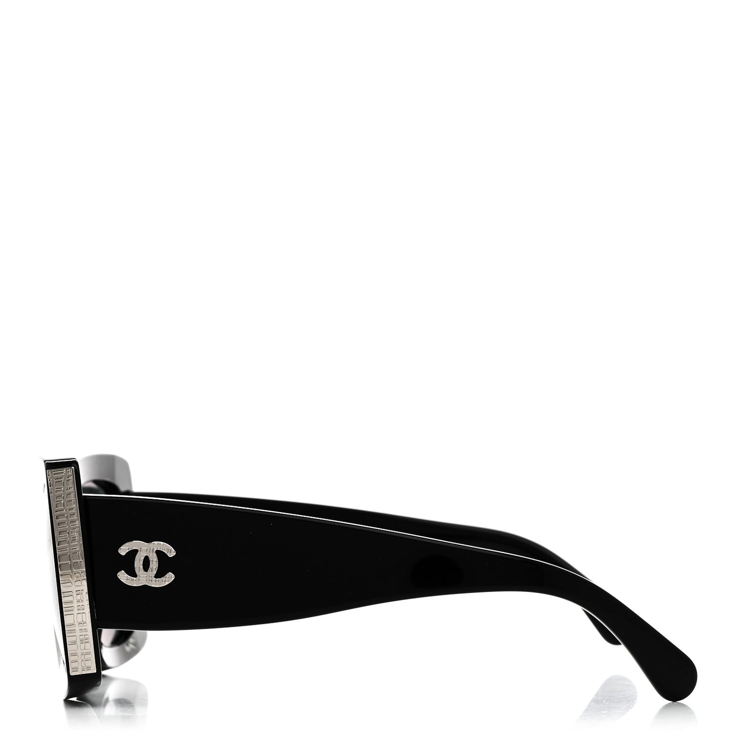 Acetate Rectangle Sunglasses 5435-A Black