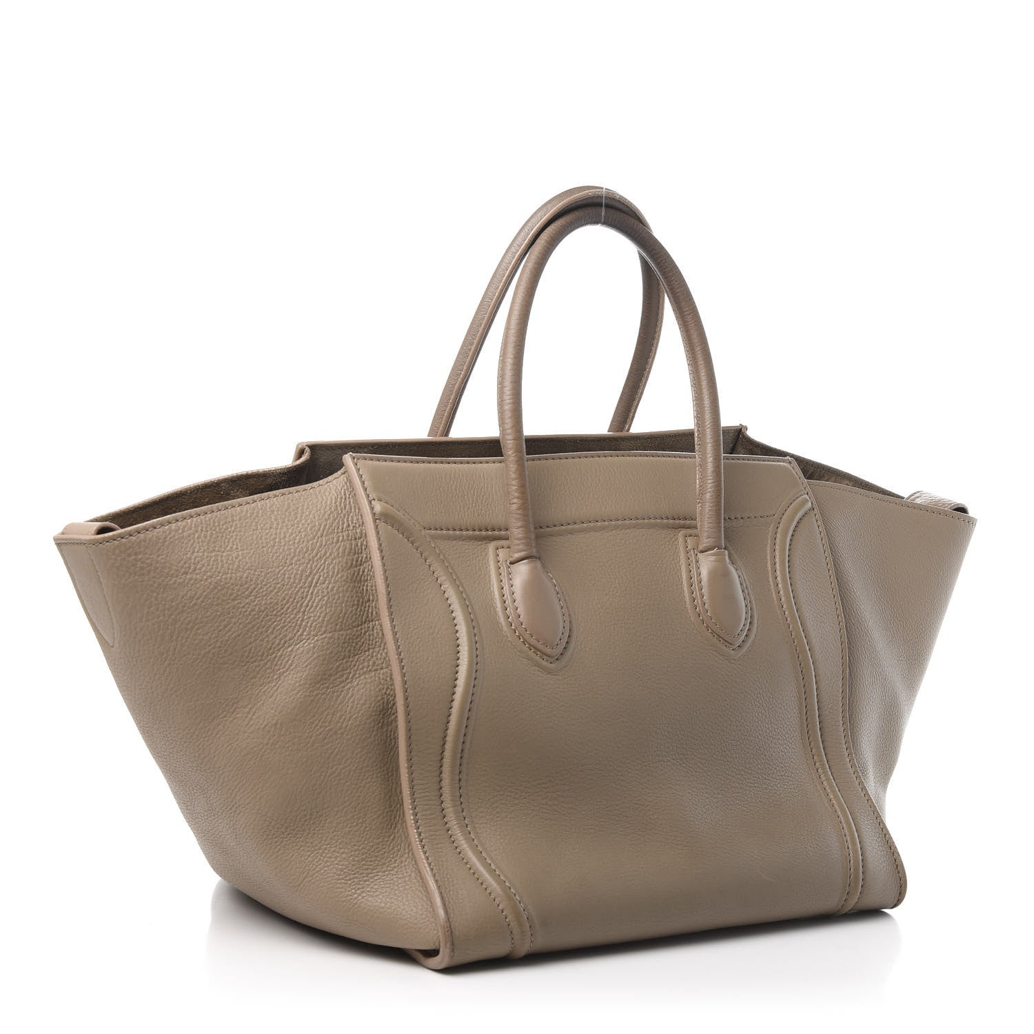 Celine Supple Calfskin Medium Phantom Luggage Beige 3 of 12