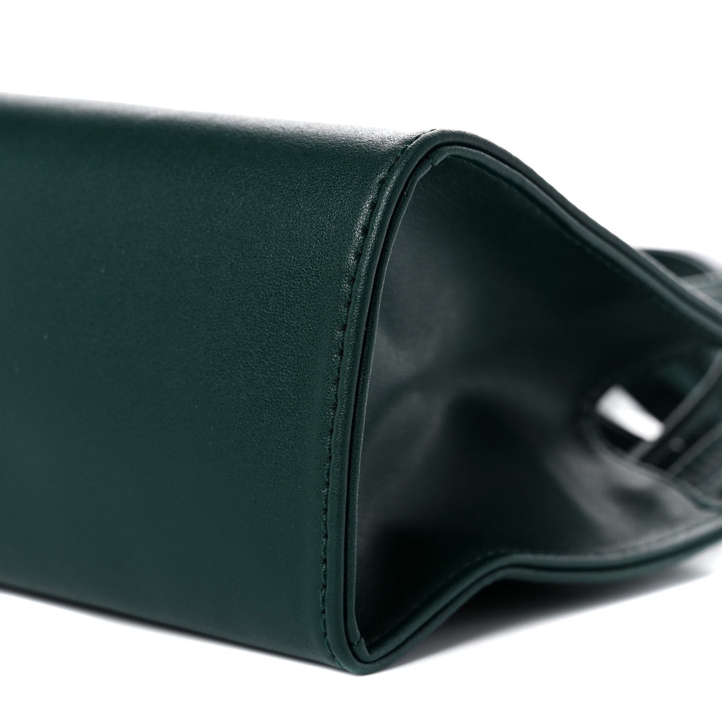 Vegan Leather Small Shopping Bag Dark Olive