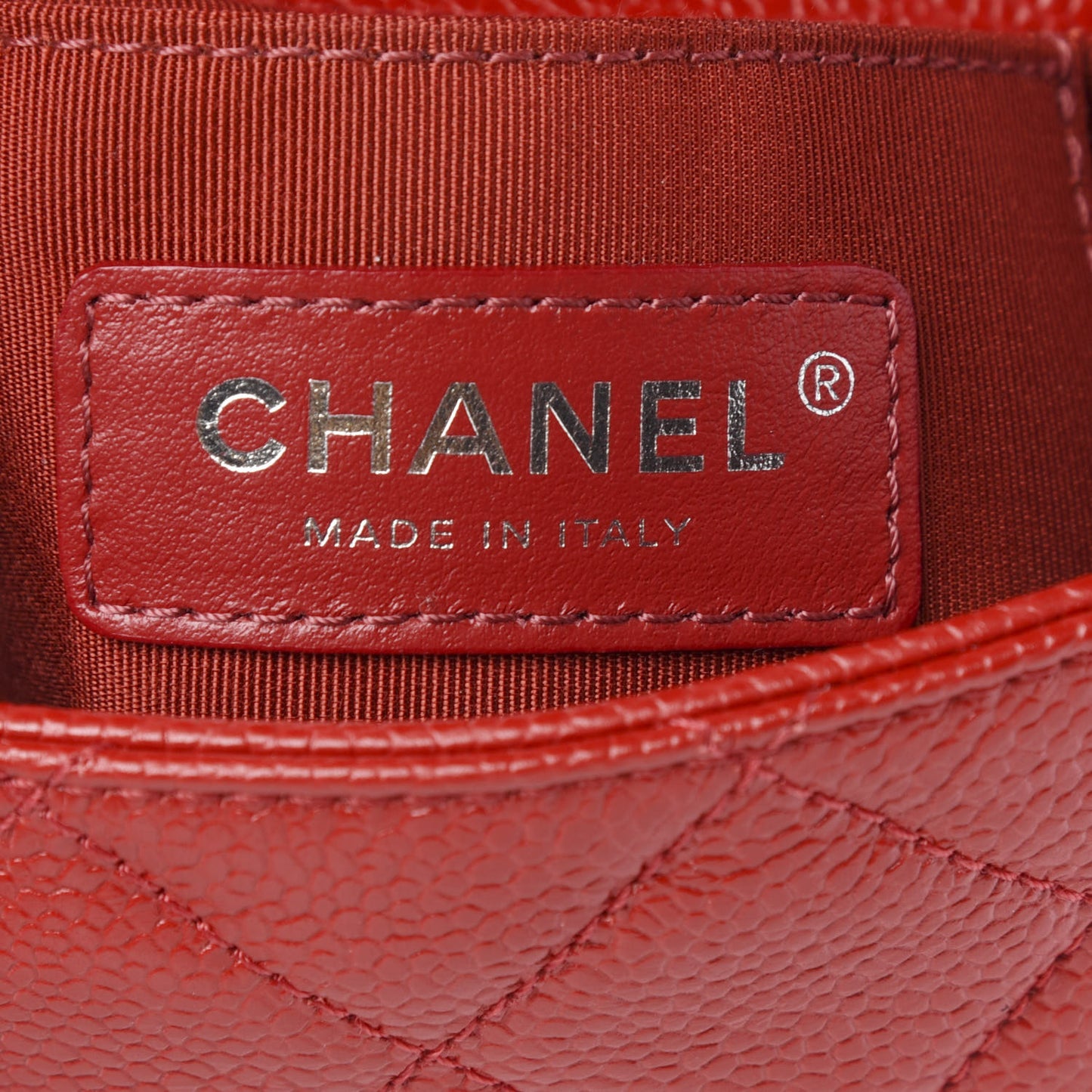 Caviar Quilted Mini Incognito Square Flap Red