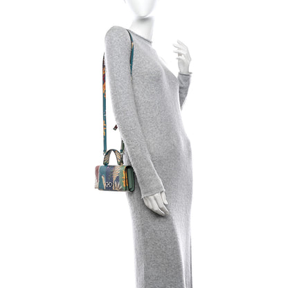 Salvatore Ferragamo Printed Calfskin Gancini Top Handle Wallet On Chain Multicolor 2 of 12