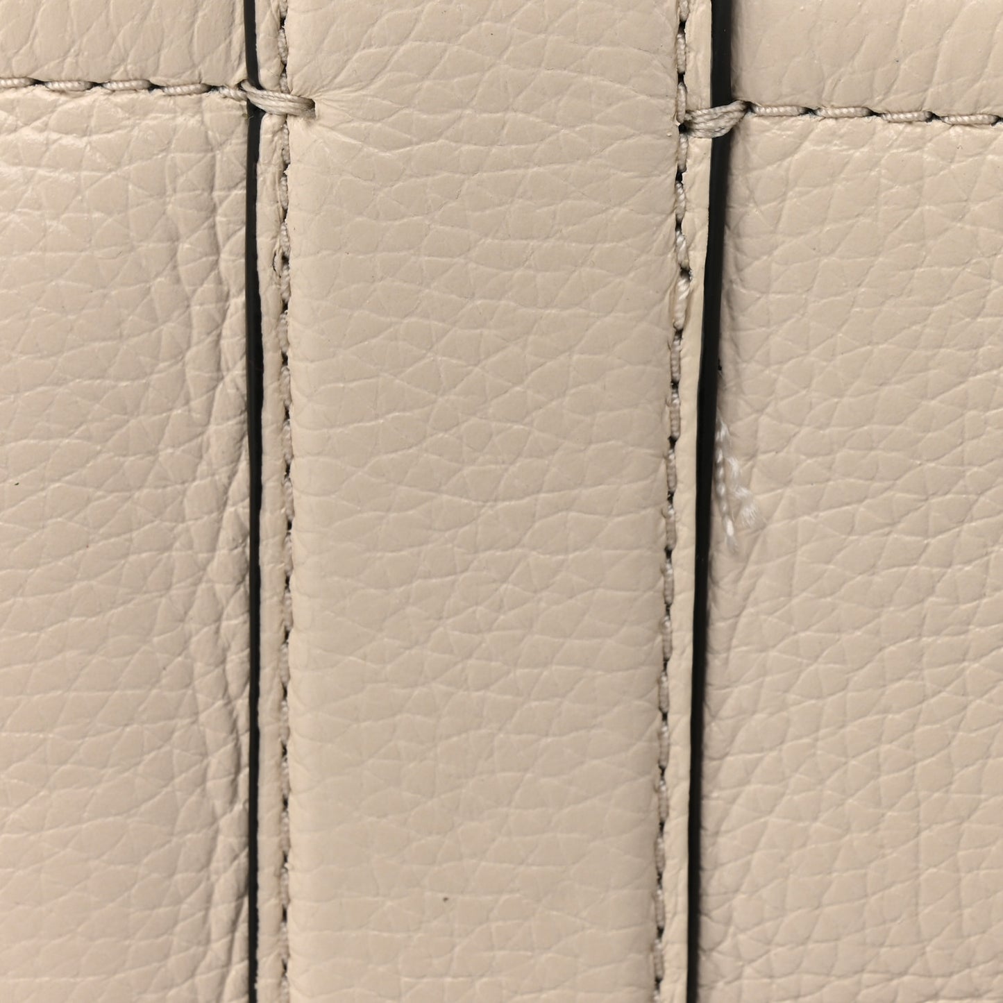 Grained Calfskin Small The Tote Bag Ivory Black