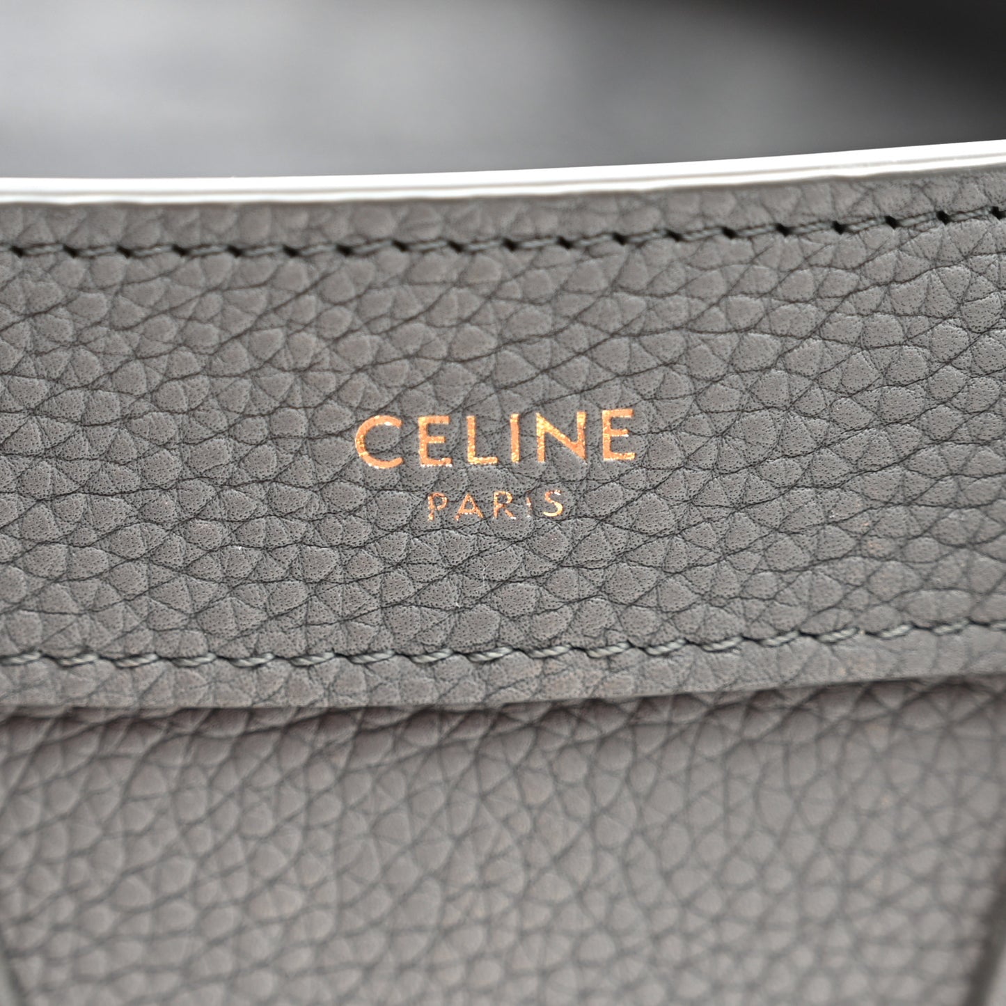 Baby Drummed Calfskin Nano Luggage Kohl