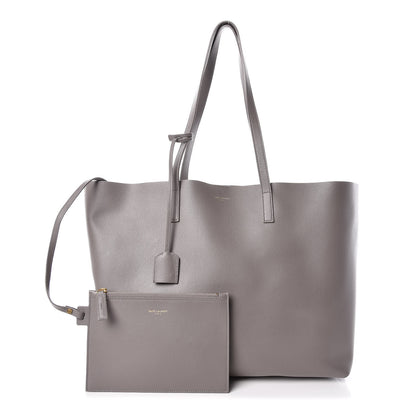 Saint Laurent Calfskin Large Shopping Tote Fog 1 of 15