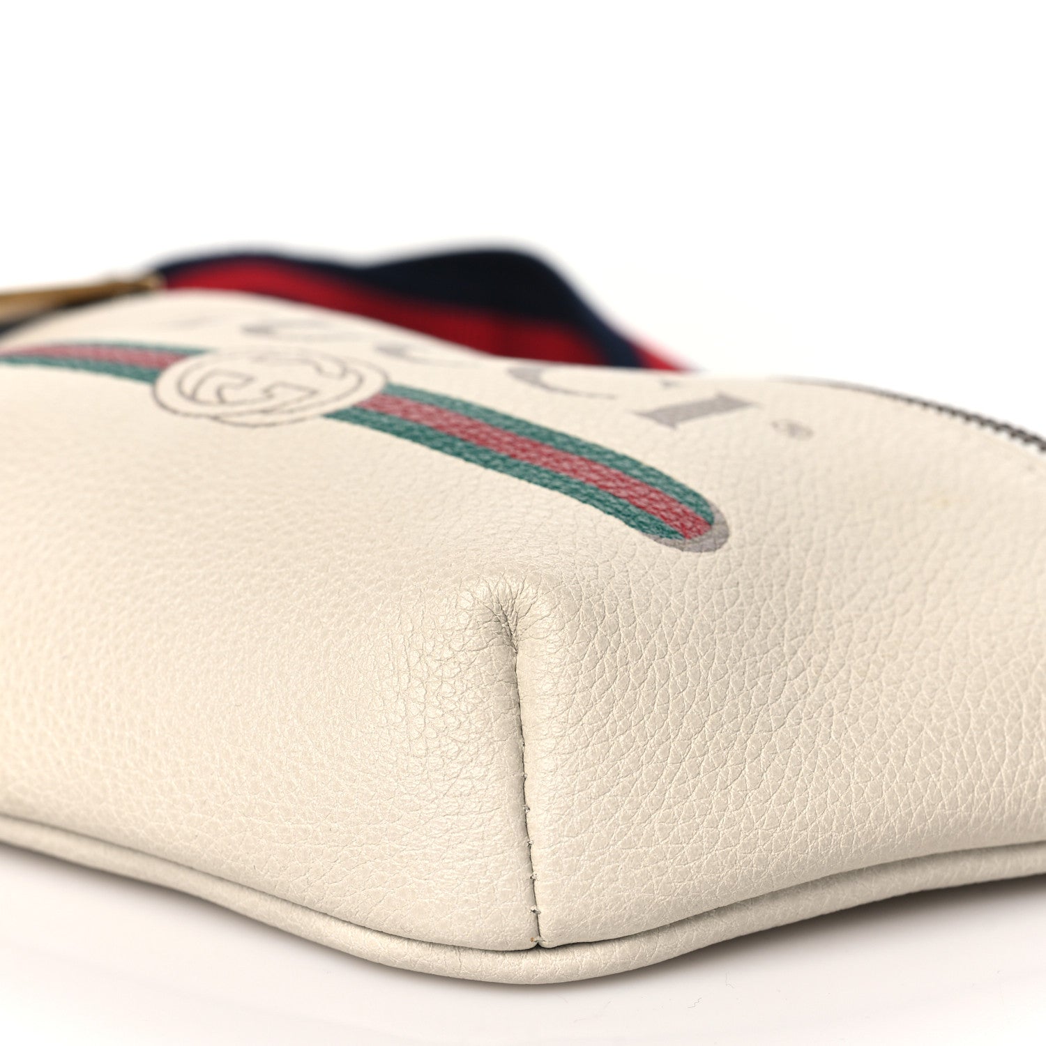 Gucci Grained Calfskin Small Logo Belt Bag White 10 of 10