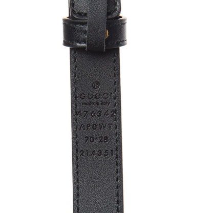 Gucci Calfskin Pearl Double G 20mm Belt 70 28 Black Cream 6 of 6