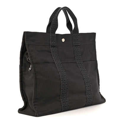Hermes Canvas Herline MM Tote Grey 2 of 10