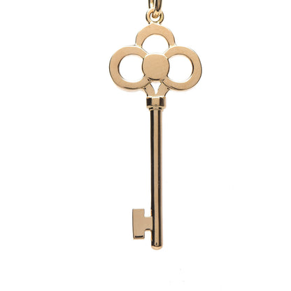 Tiffany 18K Yellow Gold Diamond Crown Key Pendant Necklace 7 of 7