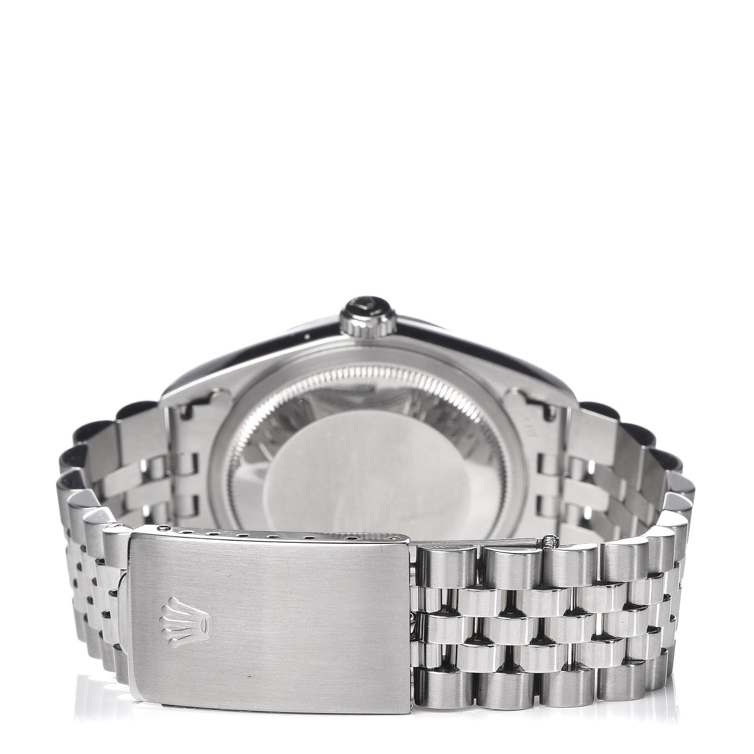 Rolex Stainless Steel 18K White Gold Diamond 36mm Oyster Perpetual Datejust Watch Black 16234 4 of 6
