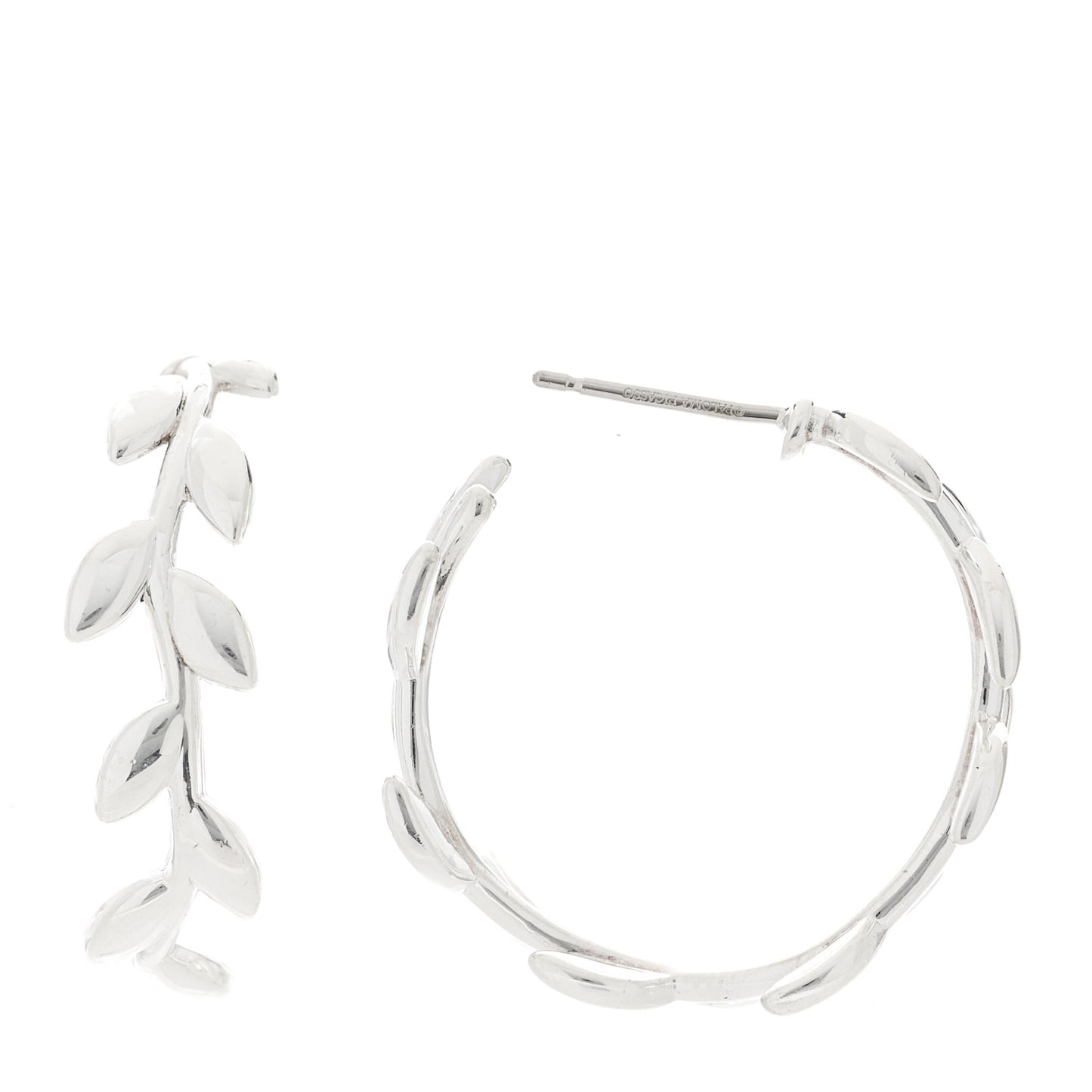 Sterling Silver Paloma Picasso Olive Leaf Hoop Earrings