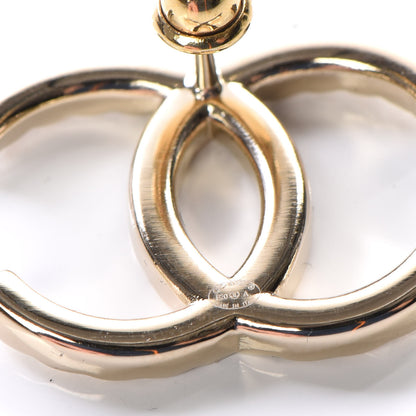 Chanel Baguette Crystal High Society CC Earrings Gold 4 of 5