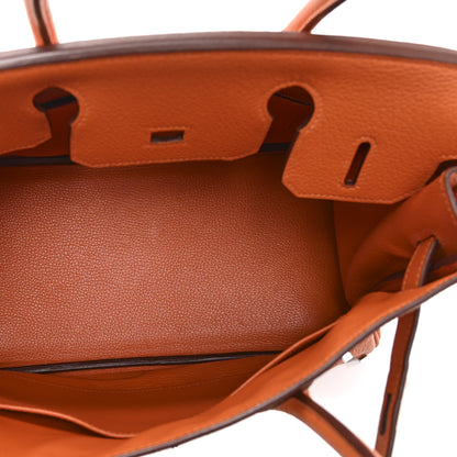 Hermes Taurillon Clemence Birkin 30 Orange 5 of 10