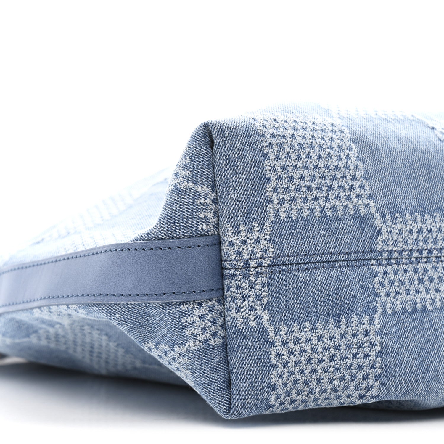 Louis Vuitton Damier Denim Vagabond Hobo Blue 8 of 9