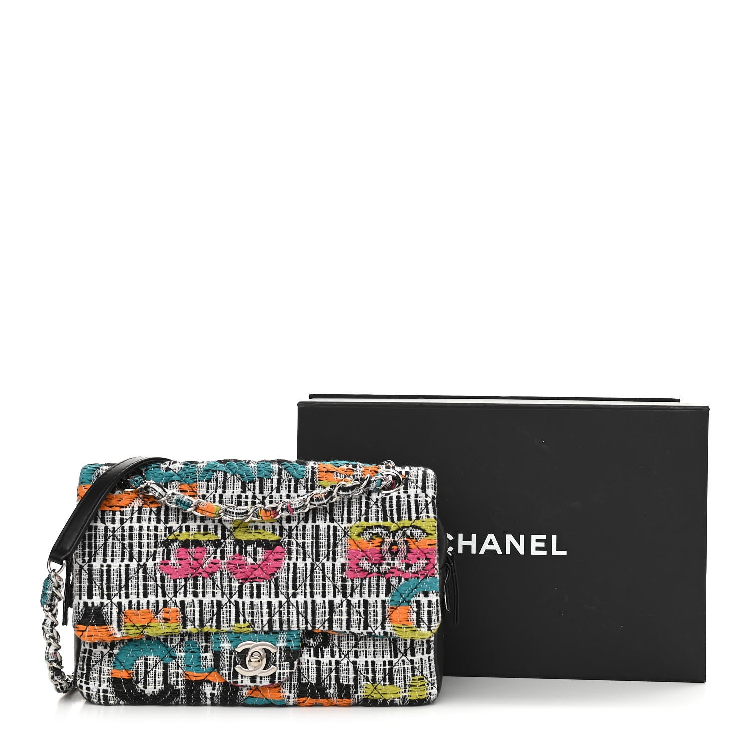 Chanel Fantasy Tweed Quilted Easy Flap Multicolor 10 of 10