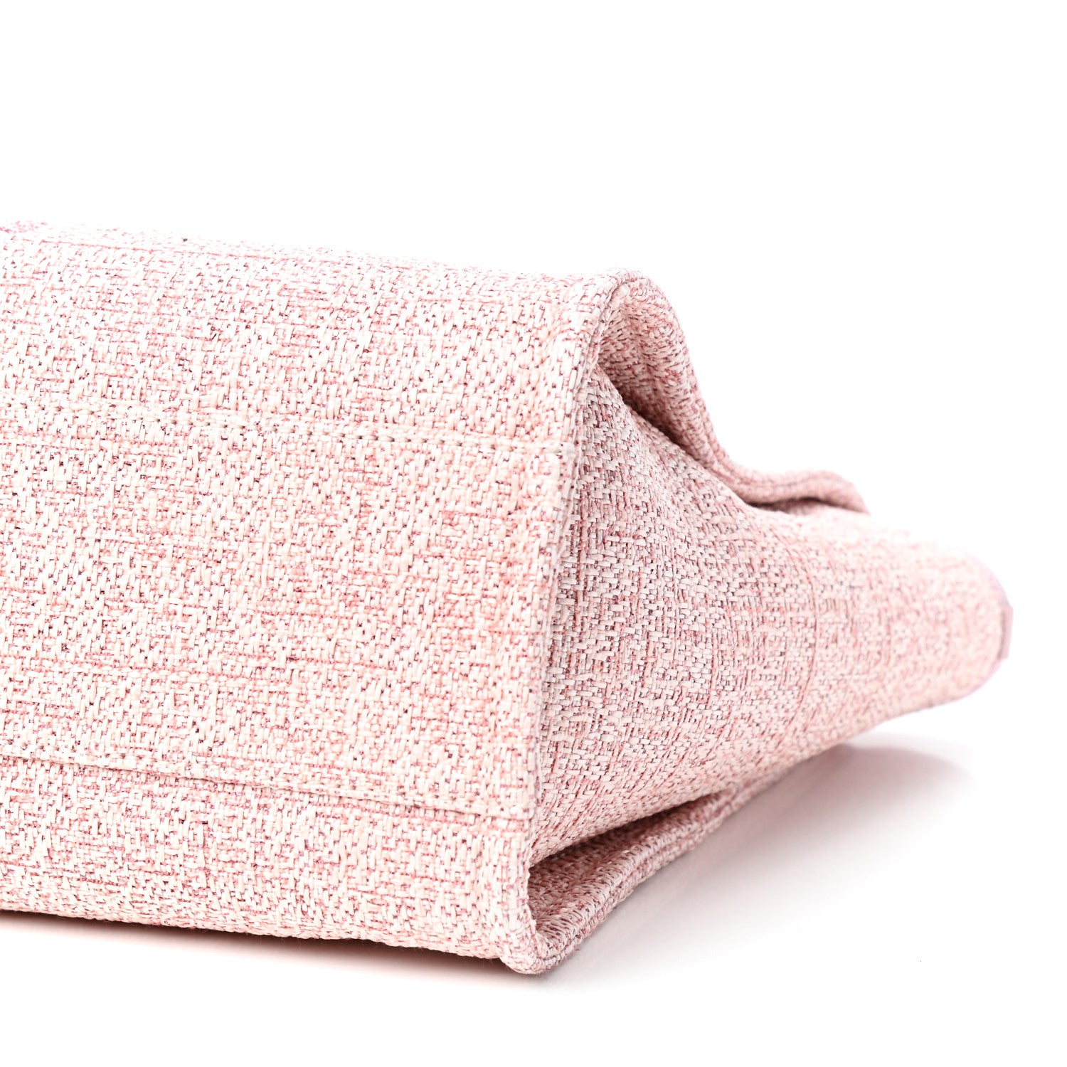 Chanel Straw Lurex Small Deauville Tote Pink 9 of 10