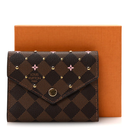 Louis Vuitton Damier Ebene Studded Victorine Wallet 7 of 7