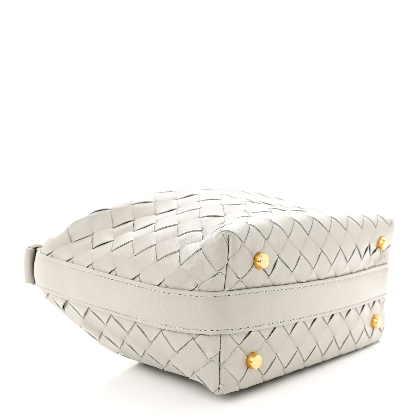 Calfskin Nappa Intrecciato Mini Wallace Agate Grey