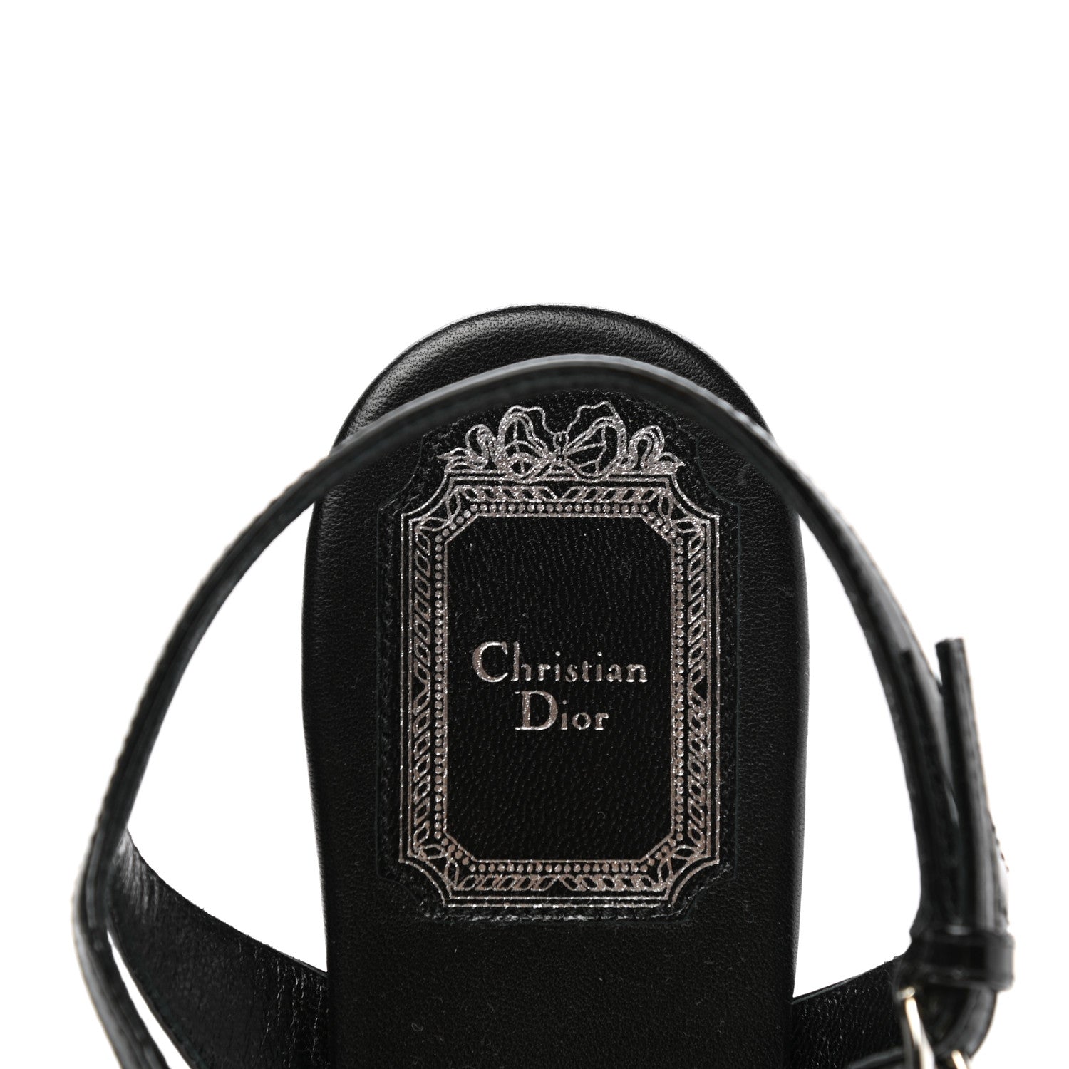 Christian Dior Patent Solar Sandals 35.5 Black 8 of 9