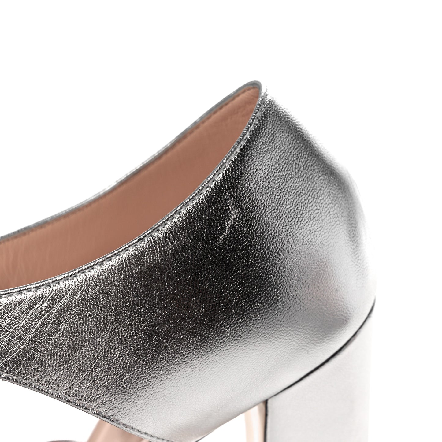 Metallic Nappa Crawford Knotted Strap Platform 38.5 Silver