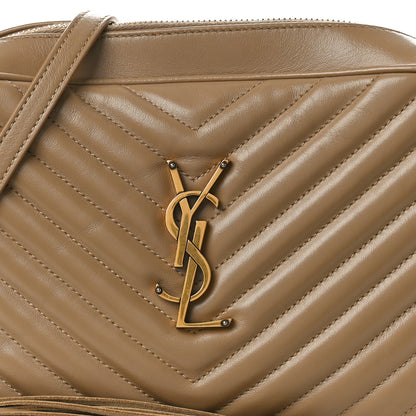 Saint Laurent Calfskin Matelasse Monogram Lou Camera Bag Dark Beige 9 of 11